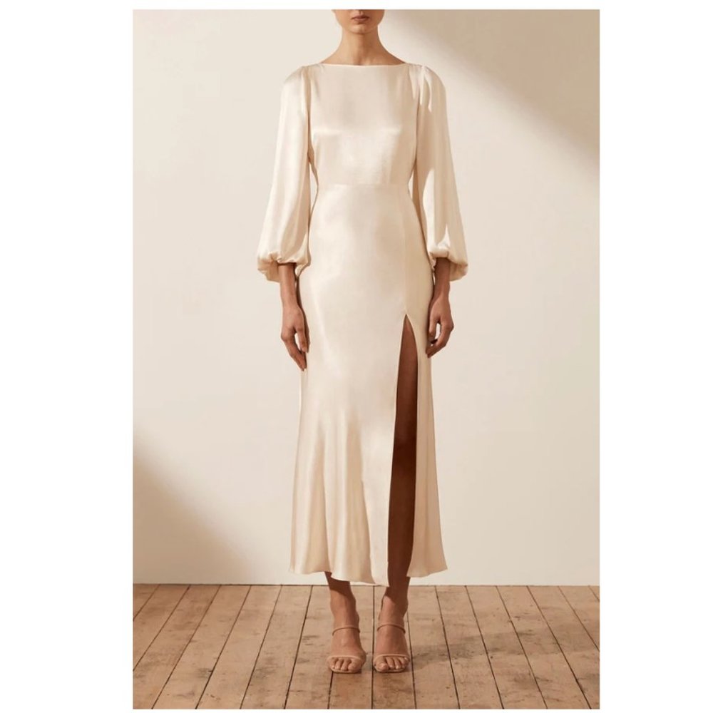 Shona Joy La Lune Balloon Sleeve Dress